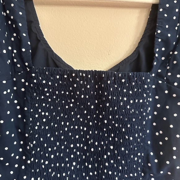 Hollister Navy Polka Dot Peplum Top - Picture 12 of 12